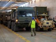 Almost 1,000 British vehicles land in Europe to deter Russia