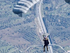 British and German airborne forces drop into Portugal