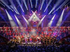 Ukrainian musicians perform with Royal Marines Band