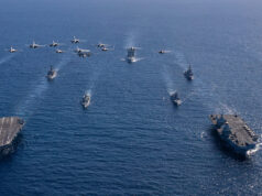 UK and U.S. form huge double carrier strike group in Pacific