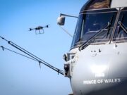 Drones launch from British carrier in Pacific