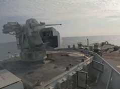 British warship ‘opens fire’ with gun