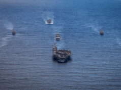 American carrier group sails with Norway in the North Sea