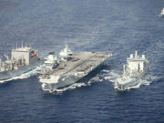 HMS Prince of Wales completes double replenishment at sea