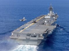 British jet lands on Japanese carier for the first time