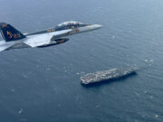 First Sea Lord flies with U.S. Navy over the North Sea