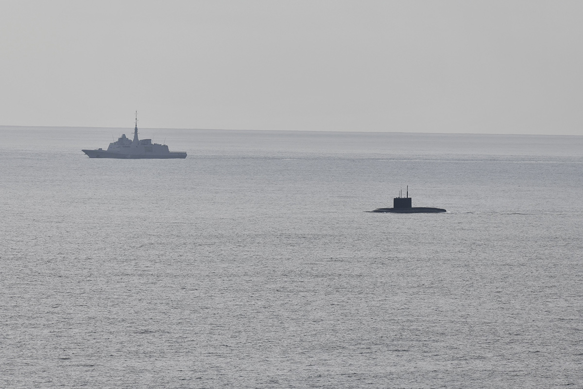 NATO tracks surfaced Russian submarine off France