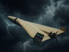 Downed Russian drone displayed in British parliament