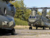 Chinook crews train in amphibious ops at Oban Airport