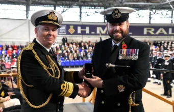 Second Sea Lord welcomes new sailors at HMS Raleigh