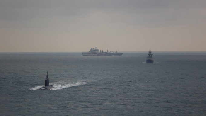 Russian submarine tracked through British waters