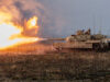 American tanks fire guns in Lithuania
