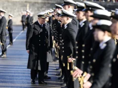 King salutes new officers at Dartmouth passing-out parade