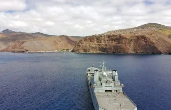 Tidespring makes rare stop at remote South Atlantic island