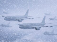 RAF Voyager tankers and Typhoon jets scramble for Arctic