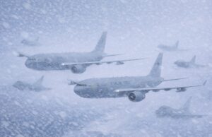 RAF Voyager tankers and Typhoon jets scramble for Arctic
