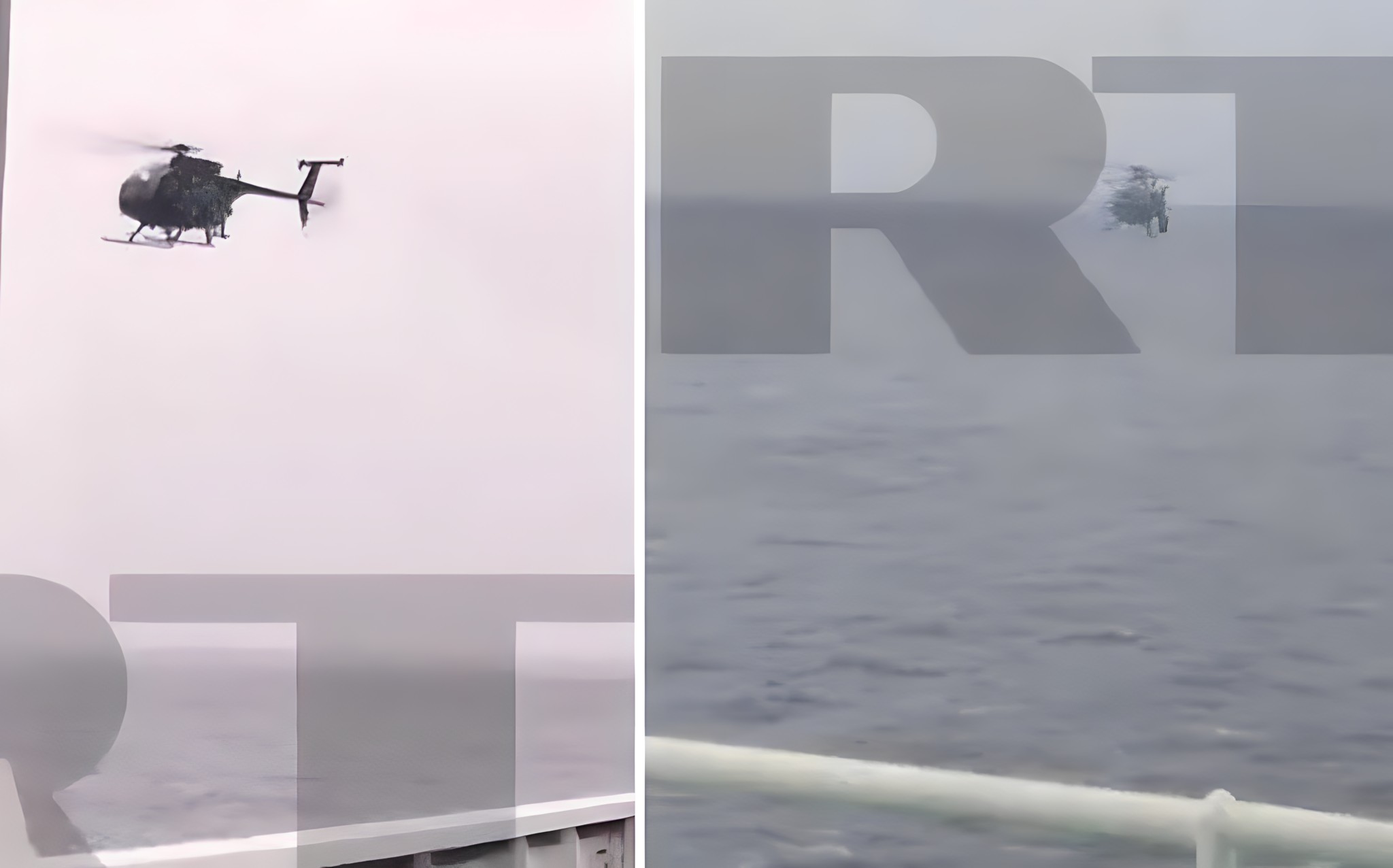 U.S. special forces heli seen alongside sanctioned tanker