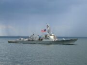 American warship arrives in Scotland