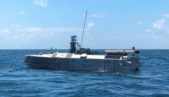 AN/AQS-24 paired with US Navy drone vessel