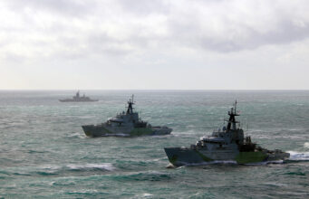 British vessels shadow Russian warship off coast