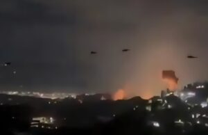 U.S. combat aircraft over Venezuelan capital amid explosions