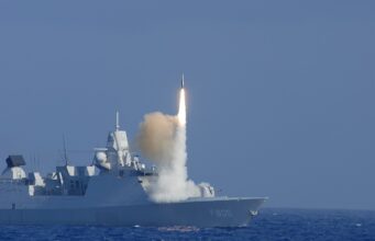 Warship downs drone swarm off British coast in exercise