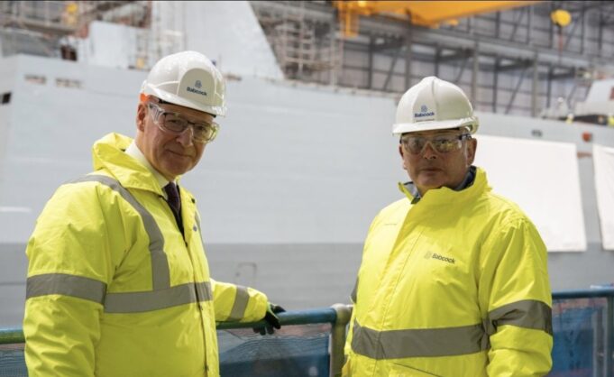 First Minister visits Babcock frigate yard at Rosyth
