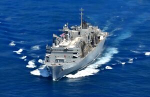 American warship collides with supply vessel