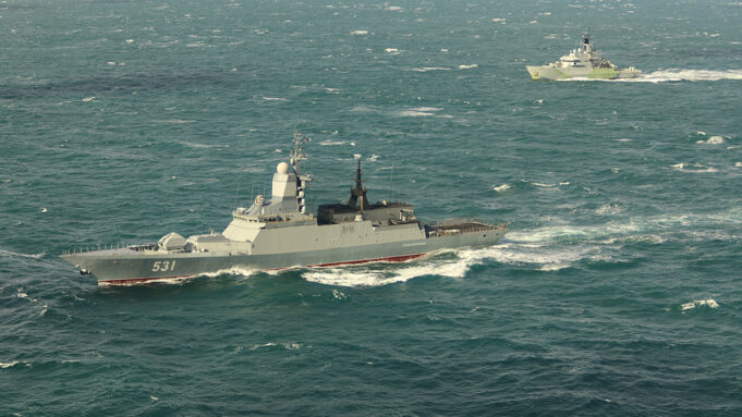 Royal Navy shadows Russian warship in Channel