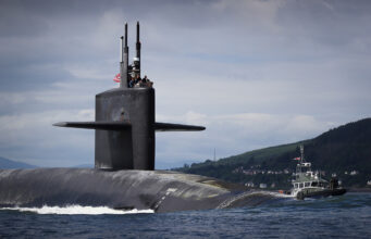 American nuclear missile sub departs Scotland