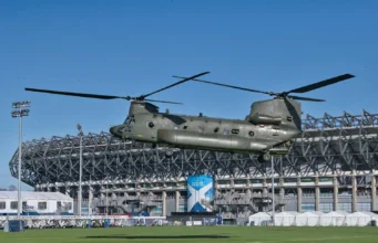 Royal Marines train with emergency services in stadium
