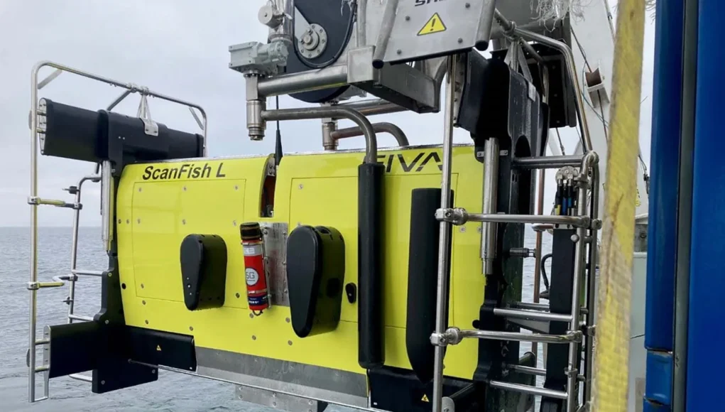 ScanFish being transitioned to launch position