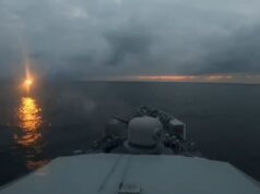 Irish warships open fire with main guns