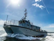 British survey vessel maps Thames seabed near key port