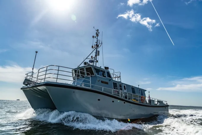 British survey vessel maps Thames seabed near key port
