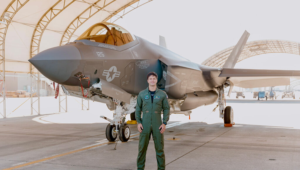 Lt Woods with a VFA-125 F-35C