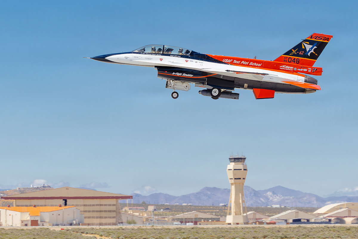 X-62 VISTA Demonstrates AI-Guided Air Intercepts