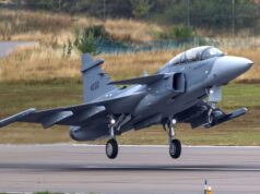 Two-seat Gripen F completes first flight