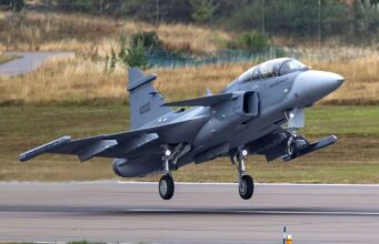 Two-seat Gripen F completes first flight