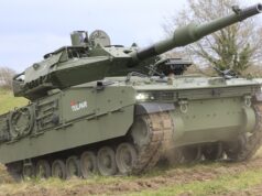 Turkish Tulpar medium tank fires with Leonardo turret