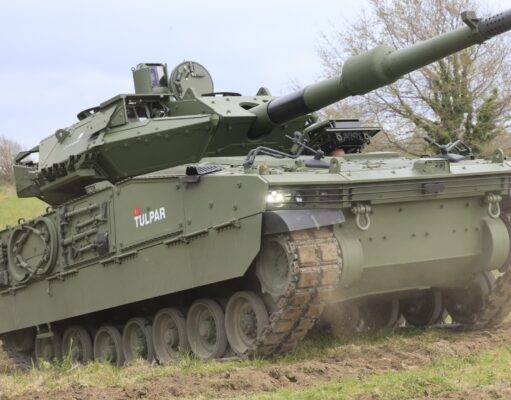Turkish Tulpar medium tank fires with Leonardo turret