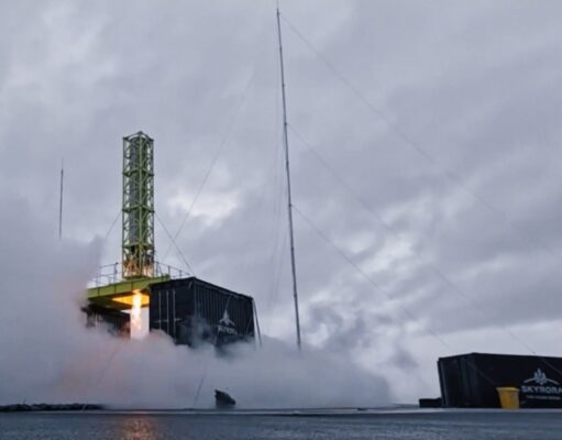 Skyrora hot fires scaled-down orbital rocket in Scotland
