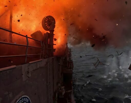 British and US forces obliterate target off Scottish coast
