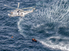 US and Royal Navy crews train for sea rescue off Scotland
