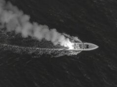 Drone boats fight each other at sea for the first time