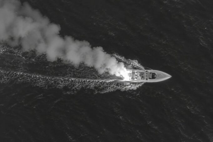 Drone boats fight each other at sea for the first time