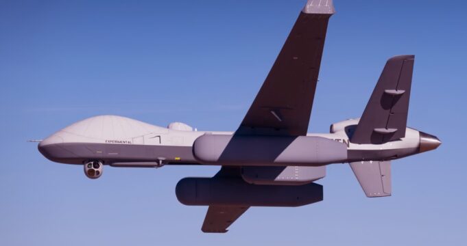 Early warning radar flown on Protector type airframe